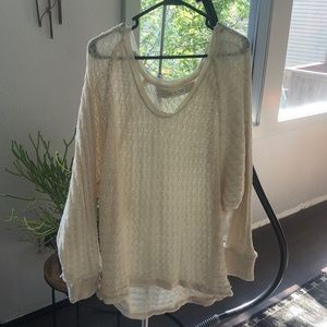 We the free cream sweater L